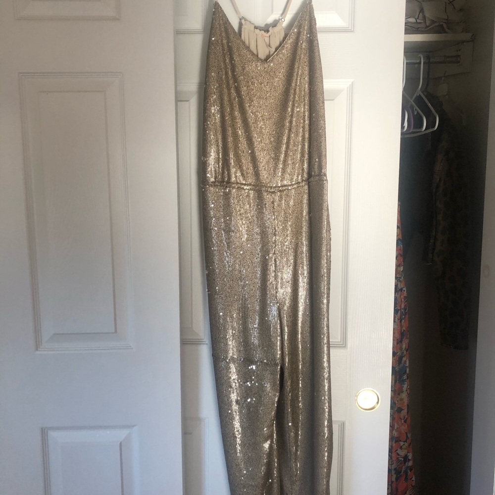 Free People Sequin Pantsuit